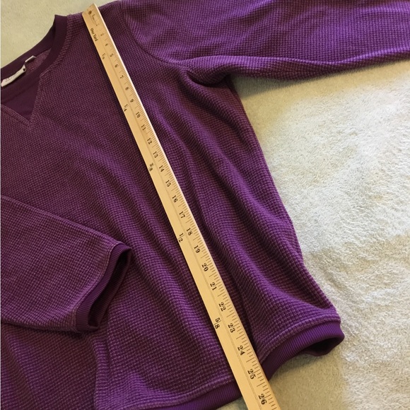 SWEATSHIRT 1X denim&co. Purple, Fleecy inside. Long sleeve crewneck - Picture 5 of 8